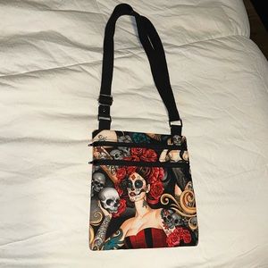 dia de los muertos crossbody bag